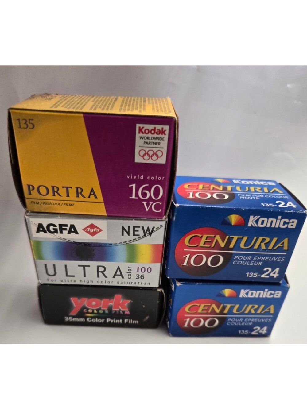 Vintage 35mm Color Film Rolls NOS Expired Konica Kodak Afga York Photography